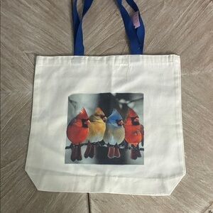 Colorful Bird Print Tote Bag